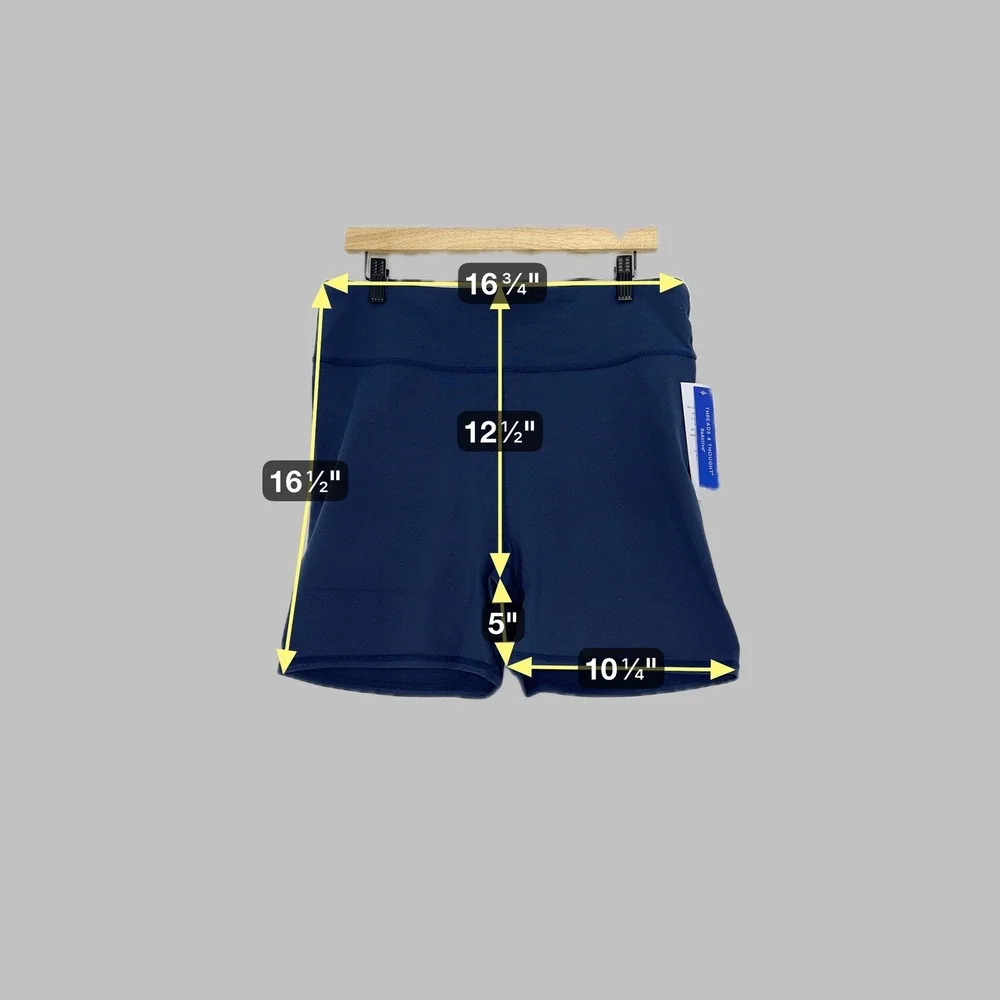 Threads 4 Thought Womens Athleisure Bike Shorts Navy Blue ReActive‎ Size XXL